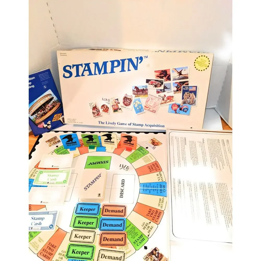 1989 Stampin' The Official USPS Stamp Collecting Game by Rainy Day Designs Mint